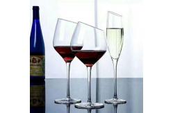China Customized Slanted Top Edge 450ml Fine Crystal Glasses supplier