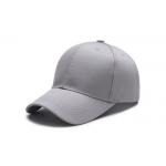 Plain Dark Grey Canvas Baseball Cap 3D Embroidery Custom Logo Eco - Friendly