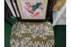 China Green Flower Printed Microfiber Mat , 40 * 50cm Indoor microfiber bath mat supplier