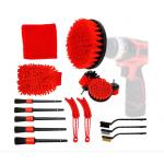 10cm Red Power Drill Brush For Car Detailing Scrubber Set 350g for sale