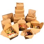 China Flexo printing In Bulk Sushi Paper Box Food Delivery Box With Lid for sale