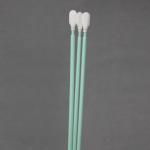 165mm Long Handle Polyester Flat Round Head Cleanroom Lint Free Swabs for sale