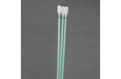 China 165mm Long Handle Polyester Flat Round Head Cleanroom Lint Free Swabs supplier