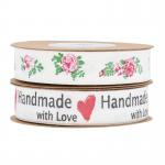 15mm*10m Printed Cotton Ribbon For Gift Packing And Garment Accessories for sale