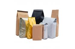 China Custom Coffee Bean Bags With Tin Tie Valve Coffee Side Gusset Pouch supplier