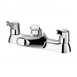 Scratch Proof Polished Double Handle Bathtub Faucet Centerset Lavatory Faucet for sale