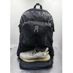 Large Capacity Custom Football Backpack , Black Soccer Backpack With Shoe Compartment
