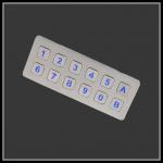 LED Backlight IP65 Double Row Stainless Steel Keypad For Information Kiosk for sale