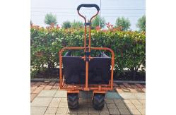 China Rear Side Opening Structure Folding Beach Wagon Cart Wide Wheels Camping Cart supplier