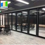 Ebunge Double Glass Movable Partition Soundproof Sliding Glass Partition Wall for sale