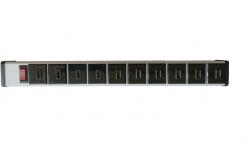 China 10 Outlet USB Charging Power Strip , Mountable Surge Protector Smart USB Charger supplier