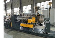China Single Screw Particles Plastic Extrusion Granulator Equipment Fireproof With 21 Rows Strand supplier
