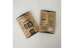 China Resealable Plastic Pouches Packaging CBD Eco Friendly Kraft Paper Bags Aluminum Foil Inside supplier