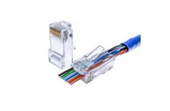 China 1000Base-T EZ 8p8c RJ45 Connector Utp Cat6 Rj45 Modular Plug supplier