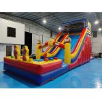 Fireproof 0.55mm PVC Tarpaulin Giant Inflatable Dry Slide Inflatable Castle LEGO Theme For Kids And Adults for sale