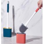 TPR Silicone Toilet Brush Set With Holder Wall Mounting Bathroom Use