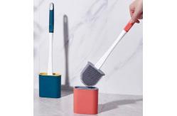 China TPR Silicone Toilet Brush Set With Holder Wall Mounting Bathroom Use supplier