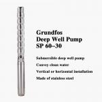 Grundfos Stainless Steel Submersible Deep Well Pump Corrosion Resistance Drinking Water Approval for sale