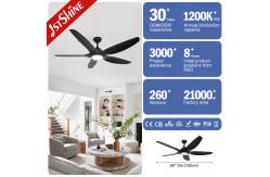 China 60inch Low Noise Ceiling Fan 38W With 5 Speed Choice Remote Control supplier