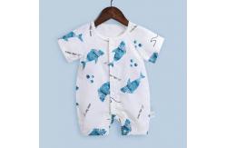 China Woven Lace Up Organic Children'S Pajamas ,  White Baby Romper Original Design supplier