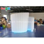 Inflatable Photo Studio Stage Decoration Inflatable LED Photo Booth Spiral Wall With Air Blower for sale