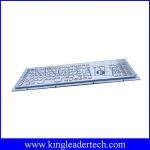Kiosk Stainless Steel Panel Mount Keyboard With Trackball , FN Keys And Number Keypad