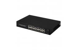 China 16 Port Gigabit Poe Switch Fiber Network Switch Extended 250m 300W supplier