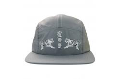 China Custom 5 Panel Camper Hat Printed Logo Nylon Rope Snapback Cap supplier