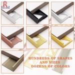 Ceramic Wall Protection Aluminum Tile Trim Gold Color L Shaped Mill Finish for sale