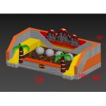 Danger Volcano Challenge Outdoor Inflatable Games With Palm Trees