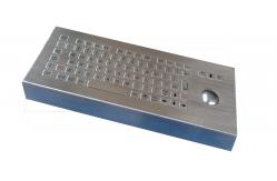 China 82 keys industrial dynamic waterproof desktop metal keyboard with trackball and Fn keys supplier