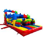 Commercial Kids Adults PVC Inflatable Obstacle Course For Rental for sale