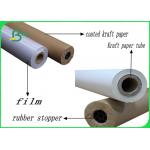 48 Inch 20lb / 75gsm Eco - Friendly Safe Strength Plotter Paper Roll For Hp Printer for sale
