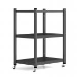 3 Tiers Heavy Duty Movable Storage Steel Shelf Rack For Office And Home for sale