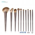 10pcs Aluminium Ferrule Full Face Makeup Brush Set for sale