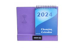 China Custom 2024 Multifunctional Wireless Charged Desk Calendar Modern Fashion supplier