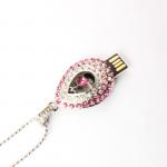 Heart Shaped Water Drop Necklace Crystal Usb Stick With Chips Hidden Inside for sale