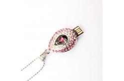 China Heart Shaped Water Drop Necklace Crystal Usb Stick With Chips Hidden Inside supplier