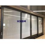 European style double glazed powder coated aluminium sliding glass doors for commercial project for sale
