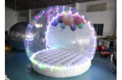 China Human Size Hotel Inflatable Snow Globe Tent Christmas LED Lighting supplier