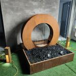 SGS Corten Steel Water Feature D 1500mm Round Water Table for sale