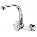 SUS304 Spout Wall Mounted Kitchen Mixer Faucet 2 Hole Cold And Hot Water Tap for sale