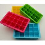 15 Cavity Saqure Silicone Ice Cube Tray 17.8*11.5*3.8CM For Baby for sale