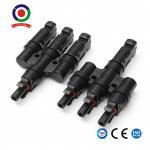 1 Pair Solar Panel T Branch Connectors Y Connector MMF + FFM Parallel Connection for sale