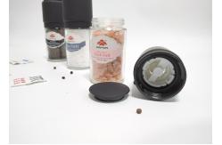 China Plastic Cap Plastic Jar Clear Pepper Grinder With Refillable Design supplier