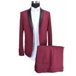 Style Fancy Red Mens Slim Fit Tuxedo Business 4 Season Breathable Long Sleeves for sale