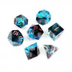 Blue plus black ore resin character plays a multi -noodle dice set dnd dice for sale