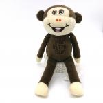 Cute Brown Monkey Plush Keychain For Bag Clothing 20cm Size for sale