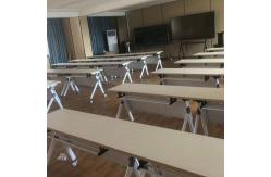 China Wooden Folding Conference School Student Staff Training Table With Wheels supplier