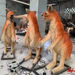 1.8m Realistic Animatronic Animals Kangaroo For Theme Park
